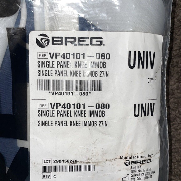 NEW Breg Single Panel Knee Immobilizer 20" VP40101-050‎ - Picture 2 of 4